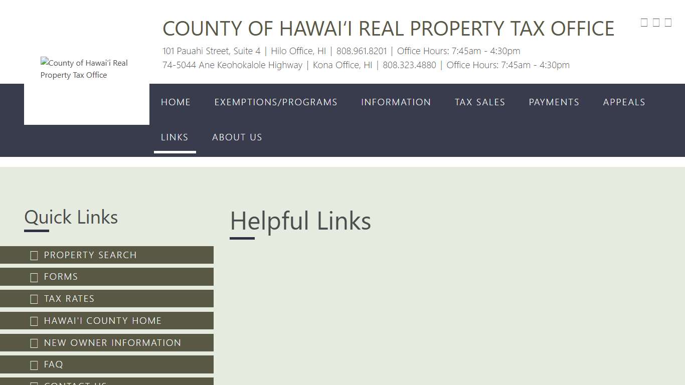 Helpful Links – County of Hawaiʻi Real Property Tax Office