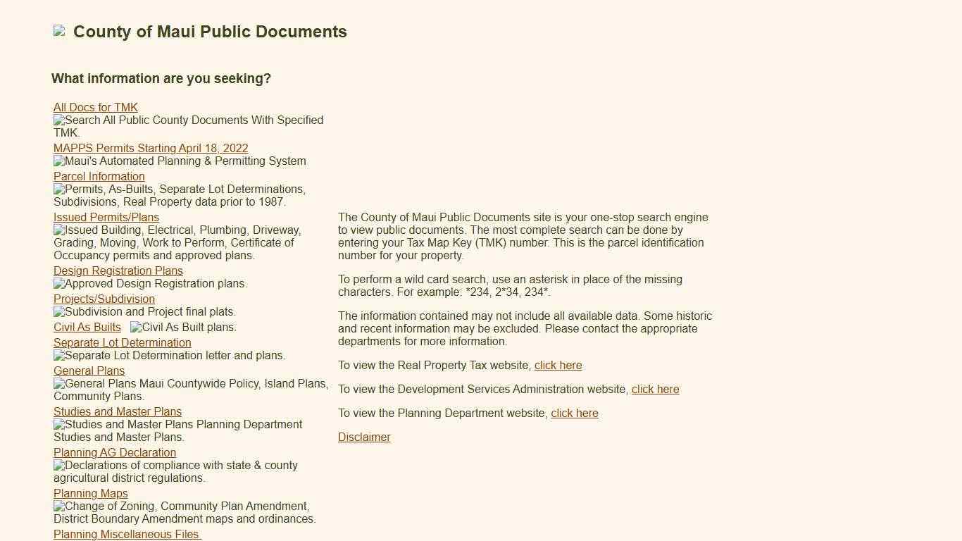 County of Maui Public Documents